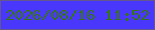 文字の大きさ：1、枠の色：64568e、背景の色：4938fc、文字の色：377419 無料ブログパーツのブログ時計