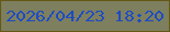 文字の大きさ：4、枠の色：645817、背景の色：7d7f5e、文字の色：1d4bc5 無料ブログパーツのブログ時計