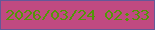 文字の大きさ：3、枠の色：645898、背景の色：c04a81、文字の色：539608 無料ブログパーツのブログ時計