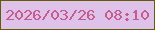 文字の大きさ：5、枠の色：645b05、背景の色：dec2e9、文字の色：c65b8d 無料ブログパーツのブログ時計
