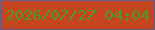 文字の大きさ：4、枠の色：645b84、背景の色：c54521、文字の色：4b9b26 無料ブログパーツのブログ時計