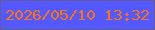 文字の大きさ：1、枠の色：645b96、背景の色：5359ff、文字の色：fb740b 無料ブログパーツのブログ時計