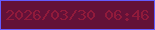 文字の大きさ：3、枠の色：645bfe、背景の色：631138、文字の色：901a3b 無料ブログパーツのブログ時計