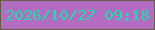 文字の大きさ：4、枠の色：645c44、背景の色：b26cc2、文字の色：22dba9 無料ブログパーツのブログ時計