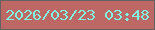 文字の大きさ：1、枠の色：646162、背景の色：bd6865、文字の色：80f4dc 無料ブログパーツのブログ時計
