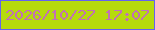 文字の大きさ：5、枠の色：6463f0、背景の色：b6da0c、文字の色：c270b6 無料ブログパーツのブログ時計