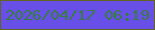 文字の大きさ：4、枠の色：646421、背景の色：684fe8、文字の色：377d43 無料ブログパーツのブログ時計