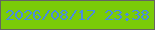 文字の大きさ：1、枠の色：646560、背景の色：7acb08、文字の色：498cdf 無料ブログパーツのブログ時計