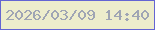 文字の大きさ：5、枠の色：6465d3、背景の色：ededcc、文字の色：9fa5b4 無料ブログパーツのブログ時計