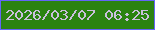 文字の大きさ：5、枠の色：6465f8、背景の色：2b8311、文字の色：cac0dd 無料ブログパーツのブログ時計