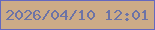 文字の大きさ：1、枠の色：6468bf、背景の色：ccab87、文字の色：6c73a6 無料ブログパーツのブログ時計