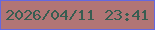 文字の大きさ：2、枠の色：6468df、背景の色：b17575、文字の色：375d51 無料ブログパーツのブログ時計