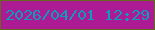 文字の大きさ：2、枠の色：64691c、背景の色：ac1b94、文字の色：0e9bbc 無料ブログパーツのブログ時計