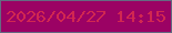 文字の大きさ：1、枠の色：646a81、背景の色：9b0264、文字の色：d12751 無料ブログパーツのブログ時計