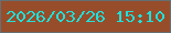 文字の大きさ：3、枠の色：646f73、背景の色：984d2a、文字の色：1ee0dc 無料ブログパーツのブログ時計