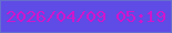 文字の大きさ：1、枠の色：646fcd、背景の色：5f4be5、文字の色：d016cd 無料ブログパーツのブログ時計