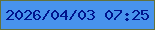 文字の大きさ：1、枠の色：64723a、背景の色：4893ed、文字の色：00148e 無料ブログパーツのブログ時計