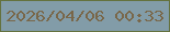 文字の大きさ：1、枠の色：64723f、背景の色：829ca8、文字の色：796749 無料ブログパーツのブログ時計
