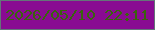 文字の大きさ：5、枠の色：647479、背景の色：890b92、文字の色：39630e 無料ブログパーツのブログ時計
