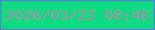 文字の大きさ：3、枠の色：6474e5、背景の色：0ddb81、文字の色：af8fa7 無料ブログパーツのブログ時計