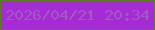 文字の大きさ：4、枠の色：64782d、背景の色：a52cd4、文字の色：a359c4 無料ブログパーツのブログ時計