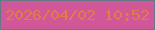 文字の大きさ：1、枠の色：647887、背景の色：d05798、文字の色：e47a4a 無料ブログパーツのブログ時計