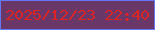 文字の大きさ：3、枠の色：6478f7、背景の色：6a3868、文字の色：db2426 無料ブログパーツのブログ時計