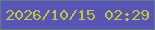 文字の大きさ：1、枠の色：647989、背景の色：5855b4、文字の色：bec83f 無料ブログパーツのブログ時計