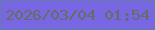 文字の大きさ：2、枠の色：647cac、背景の色：7767e3、文字の色：686b5f 無料ブログパーツのブログ時計