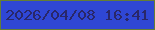 文字の大きさ：3、枠の色：647e35、背景の色：2f47d5、文字の色：292769 無料ブログパーツのブログ時計