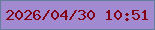 文字の大きさ：4、枠の色：647f9d、背景の色：a18acf、文字の色：830114 無料ブログパーツのブログ時計