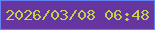 文字の大きさ：5、枠の色：6482f1、背景の色：66359f、文字の色：c0d14d 無料ブログパーツのブログ時計