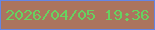 文字の大きさ：4、枠の色：6485e5、背景の色：ab745e、文字の色：67d260 無料ブログパーツのブログ時計
