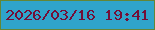 文字の大きさ：4、枠の色：648636、背景の色：2fa4cb、文字の色：730f37 無料ブログパーツのブログ時計