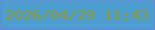 文字の大きさ：3、枠の色：6486d3、背景の色：4d9dd1、文字の色：8a9836 無料ブログパーツのブログ時計