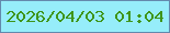 文字の大きさ：1、枠の色：6489ad、背景の色：96edfa、文字の色：3f951a 無料ブログパーツのブログ時計