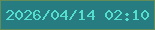 文字の大きさ：3、枠の色：648c58、背景の色：277c82、文字の色：53decd 無料ブログパーツのブログ時計