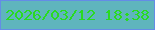 文字の大きさ：3、枠の色：648ce6、背景の色：5fb5bd、文字の色：29db20 無料ブログパーツのブログ時計