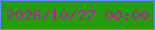 文字の大きさ：5、枠の色：648df6、背景の色：249d0a、文字の色：bb1ba5 無料ブログパーツのブログ時計