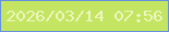 文字の大きさ：5、枠の色：6490dc、背景の色：c4e561、文字の色：ecf6bf 無料ブログパーツのブログ時計