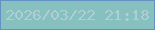 文字の大きさ：5、枠の色：6491c3、背景の色：87c1bf、文字の色：afced8 無料ブログパーツのブログ時計