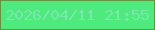 文字の大きさ：1、枠の色：649441、背景の色：4fea7e、文字の色：7ae8ad 無料ブログパーツのブログ時計