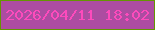 文字の大きさ：4、枠の色：649501、背景の色：ad4ca1、文字の色：fd4bbc 無料ブログパーツのブログ時計