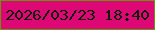 文字の大きさ：5、枠の色：649808、背景の色：dd0875、文字の色：101d09 無料ブログパーツのブログ時計