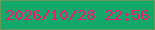 文字の大きさ：5、枠の色：649a5a、背景の色：13a769、文字の色：f21971 無料ブログパーツのブログ時計