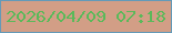文字の大きさ：5、枠の色：649ab8、背景の色：d29e86、文字の色：5bb95a 無料ブログパーツのブログ時計