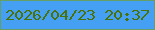文字の大きさ：3、枠の色：649f68、背景の色：45a0f4、文字の色：497309 無料ブログパーツのブログ時計