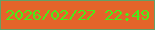 文字の大きさ：5、枠の色：64a066、背景の色：e4642a、文字の色：48ed18 無料ブログパーツのブログ時計