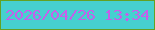文字の大きさ：2、枠の色：64a123、背景の色：46d0cf、文字の色：c55fea 無料ブログパーツのブログ時計