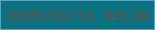文字の大きさ：4、枠の色：64a3b8、背景の色：0b7284、文字の色：6b5244 無料ブログパーツのブログ時計
